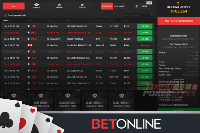 BetOnline Poker Tournaments